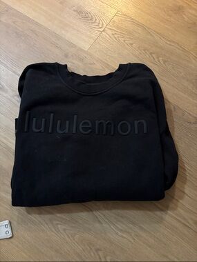 lululemon athletica Black Logo Crewneck Sweatshirt